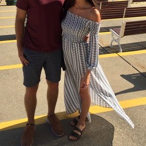 Off the shoulder maxi dress